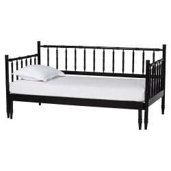 Baxton Studio Marisela Twin-To-King Expandable Daybed - Wood Spindle Bed Frame with Bamboo-Inspired Posts, Modern Transitional Bedroom Furniture